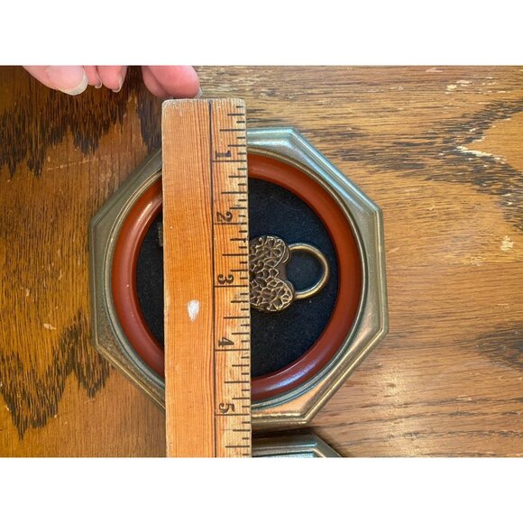 Vtg 2 Wall  Ornate Skeleton Key Heart Lock Gallery Wall Octagon Gothic MCM - Picture 6 of 7